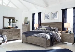 Bay Creek Panel Bed In Light Gray, Queen