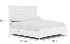 Bay Creek Panel Bed In Light Gray, Queen