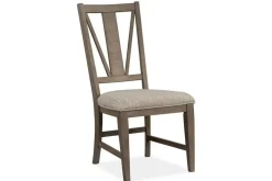 Bay Creek Side Chair In Light Gray, V-Back