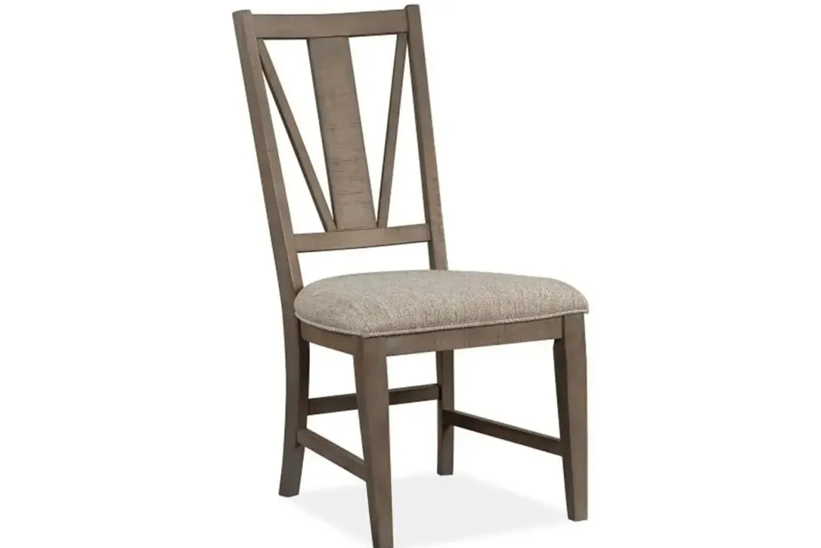 Bay Creek Side Chair In Light Gray, V-Back