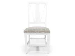 Bay Creek Side Chair In Light Gray, V-Back