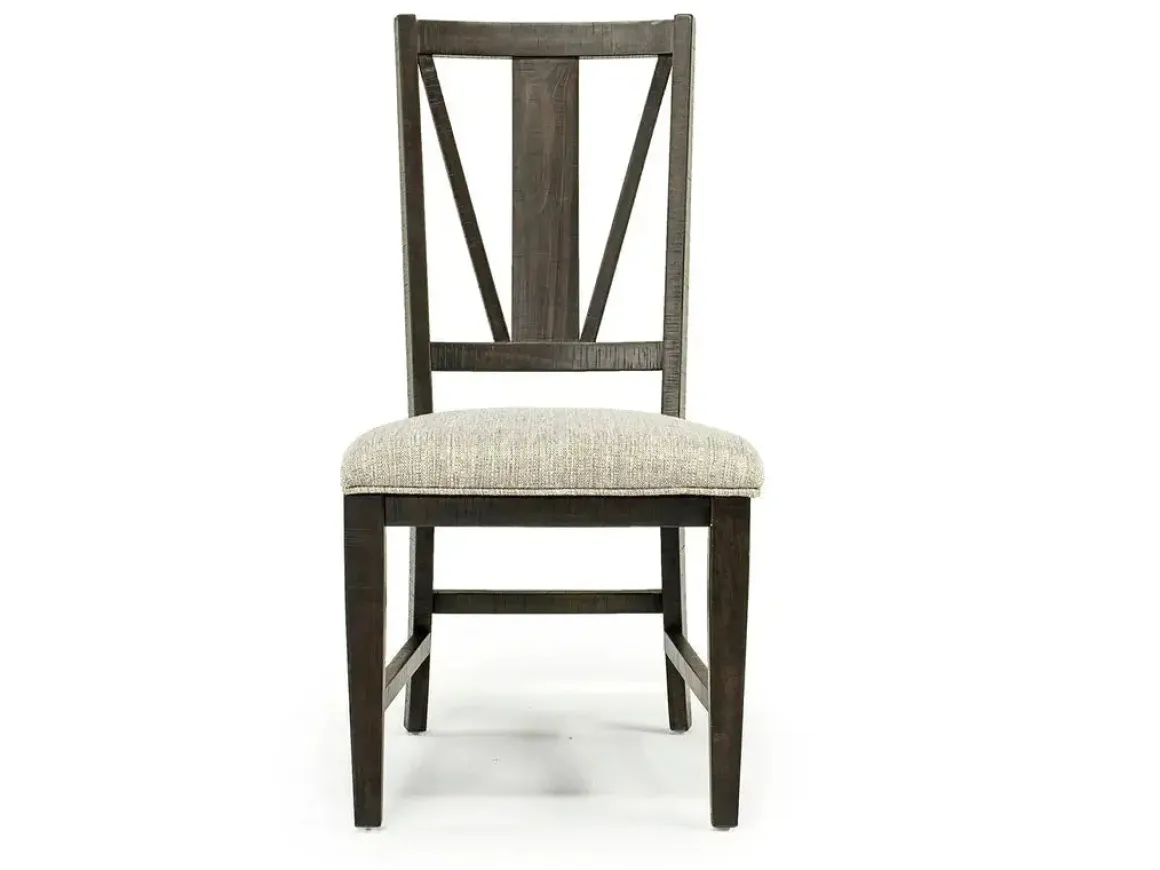 Bay Creek Side Chair In Light Gray, V-Back