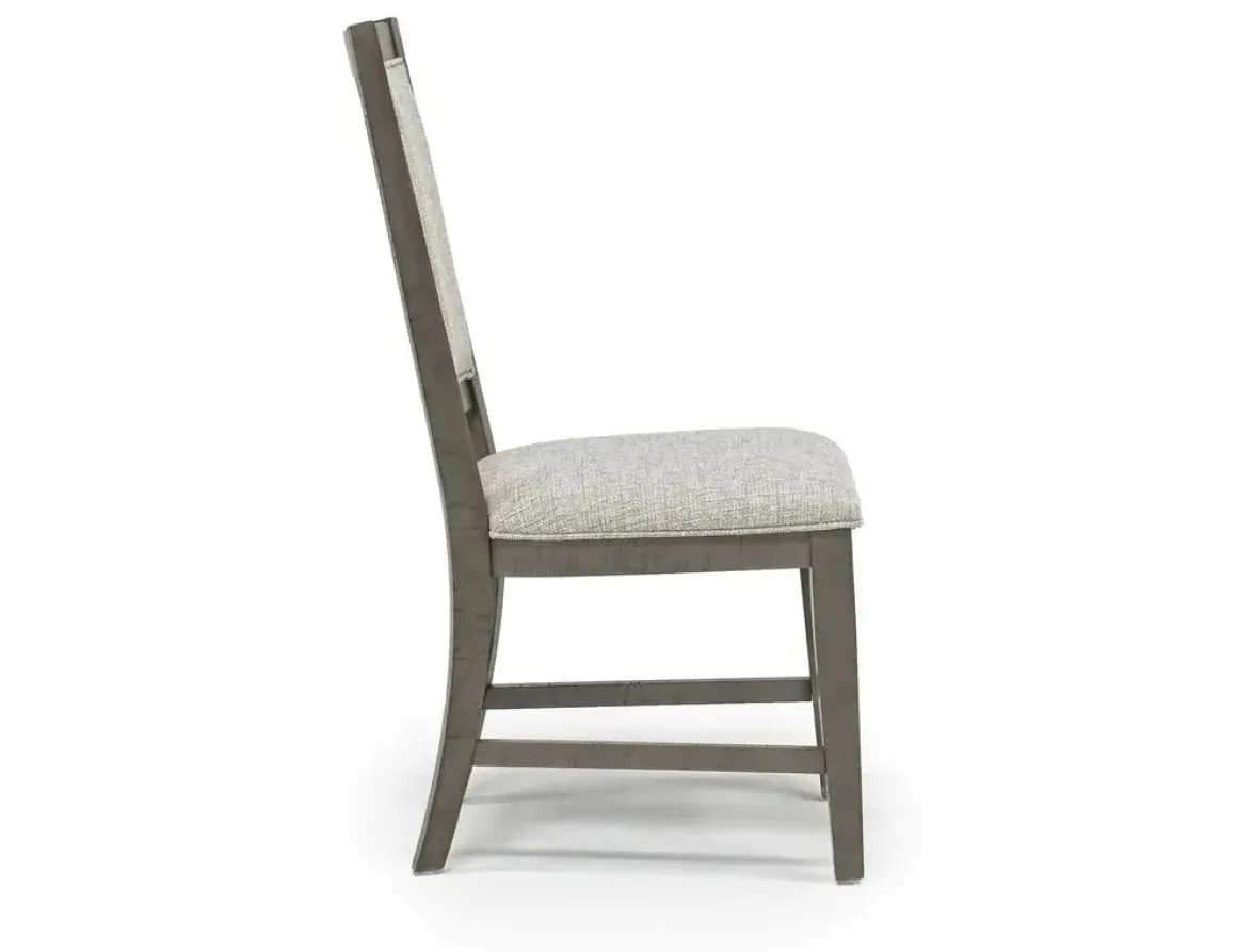 Bay Creek Side Chair In Light Gray, V-Back