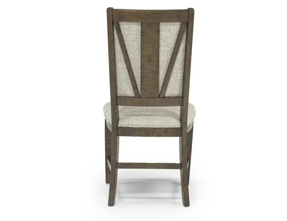 Bay Creek Side Chair In Light Gray, V-Back