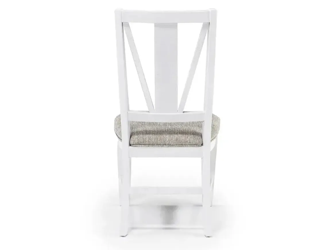 Bay Creek Side Chair In Light Gray, V-Back