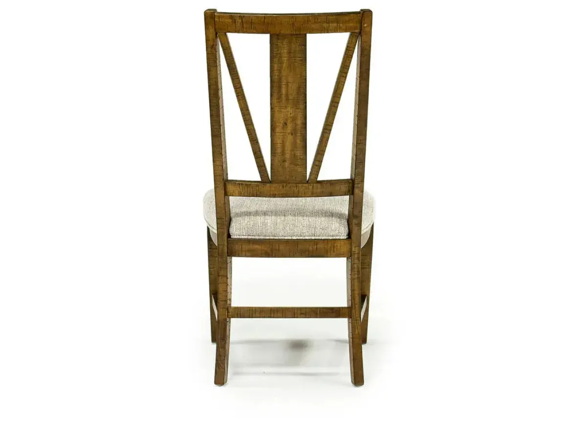Bay Creek Side Chair In Light Gray, V-Back