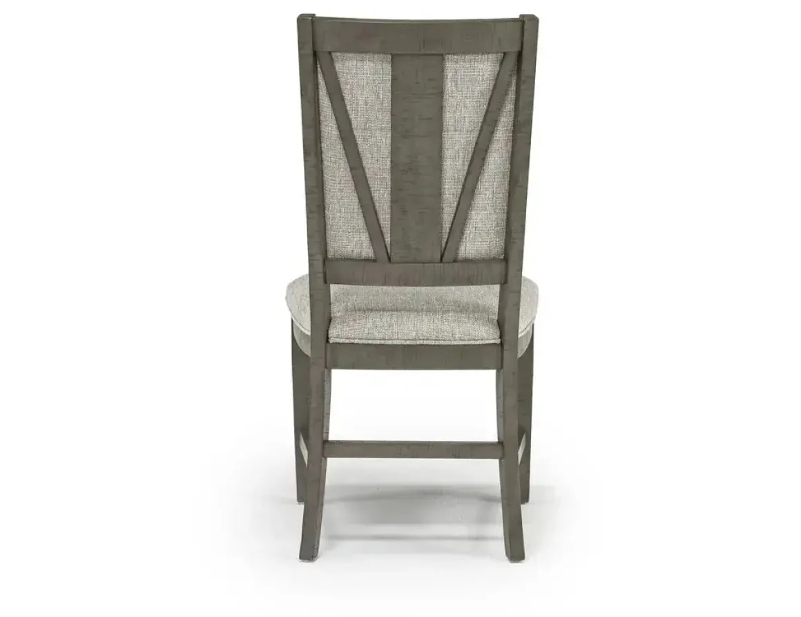 Bay Creek Side Chair In Light Gray, V-Back