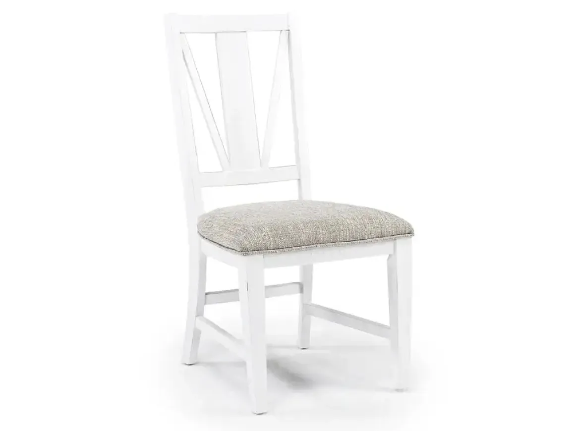 Bay Creek Side Chair In Light Gray, V-Back