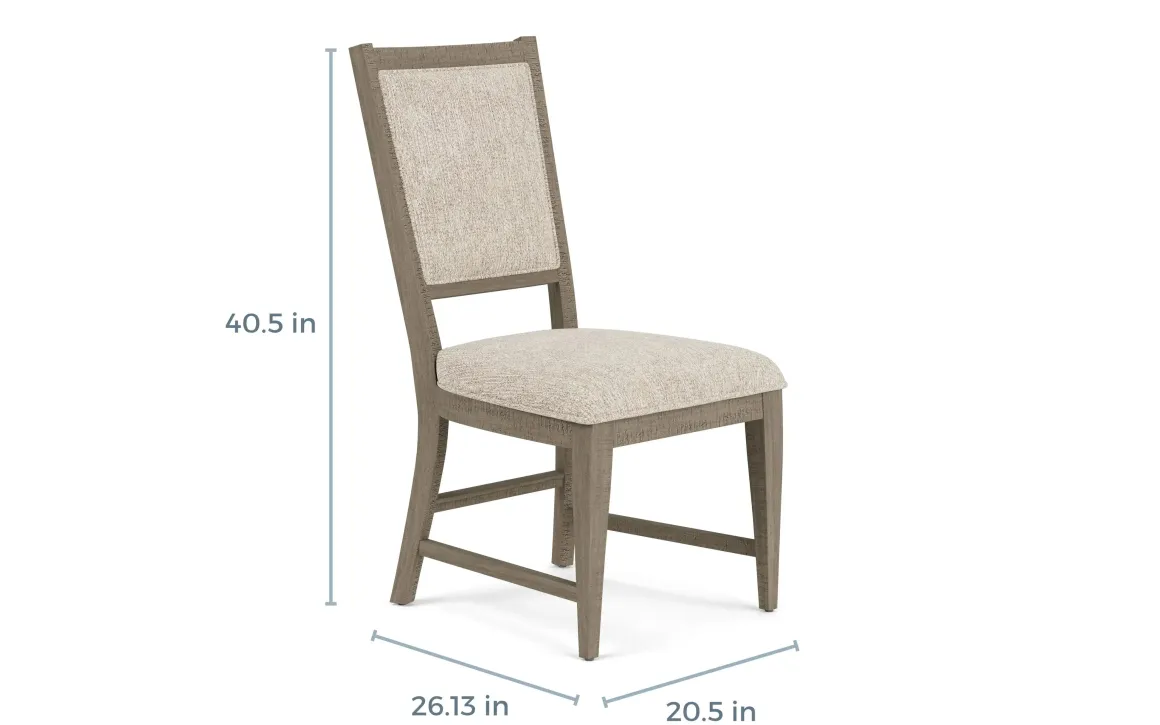 Bay Creek Side Chair In Light Gray, V-Back