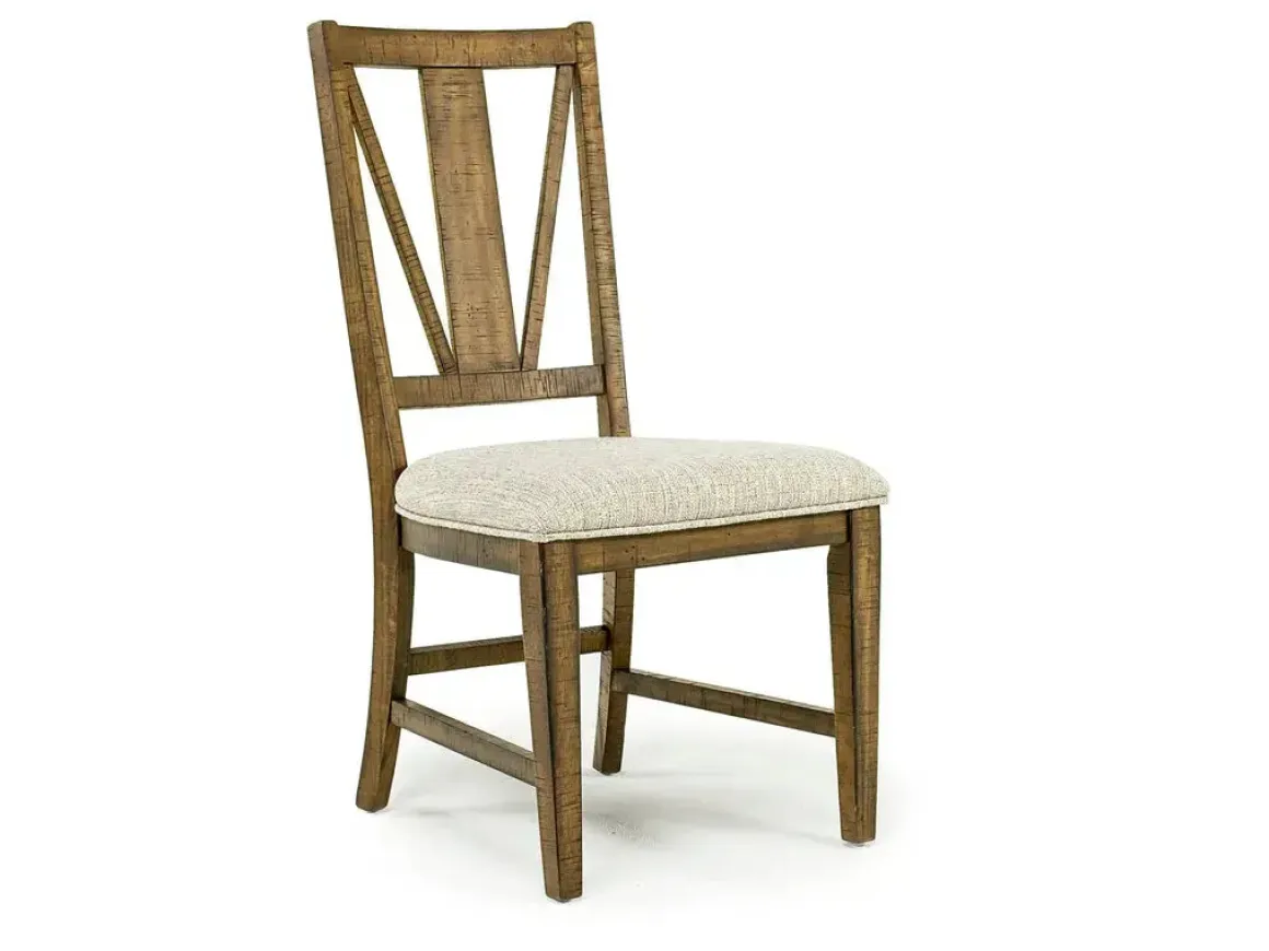 Bay Creek Side Chair In Light Gray, V-Back