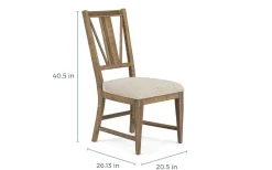 Bay Creek Side Chair In Light Gray, V-Back