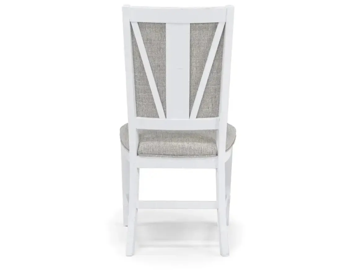 Bay Creek Side Chair In Light Gray, V-Back