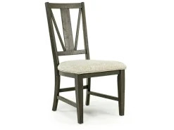Bay Creek Side Chair In Light Gray, V-Back