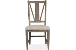 Bay Creek Side Chair In Light Gray, V-Back