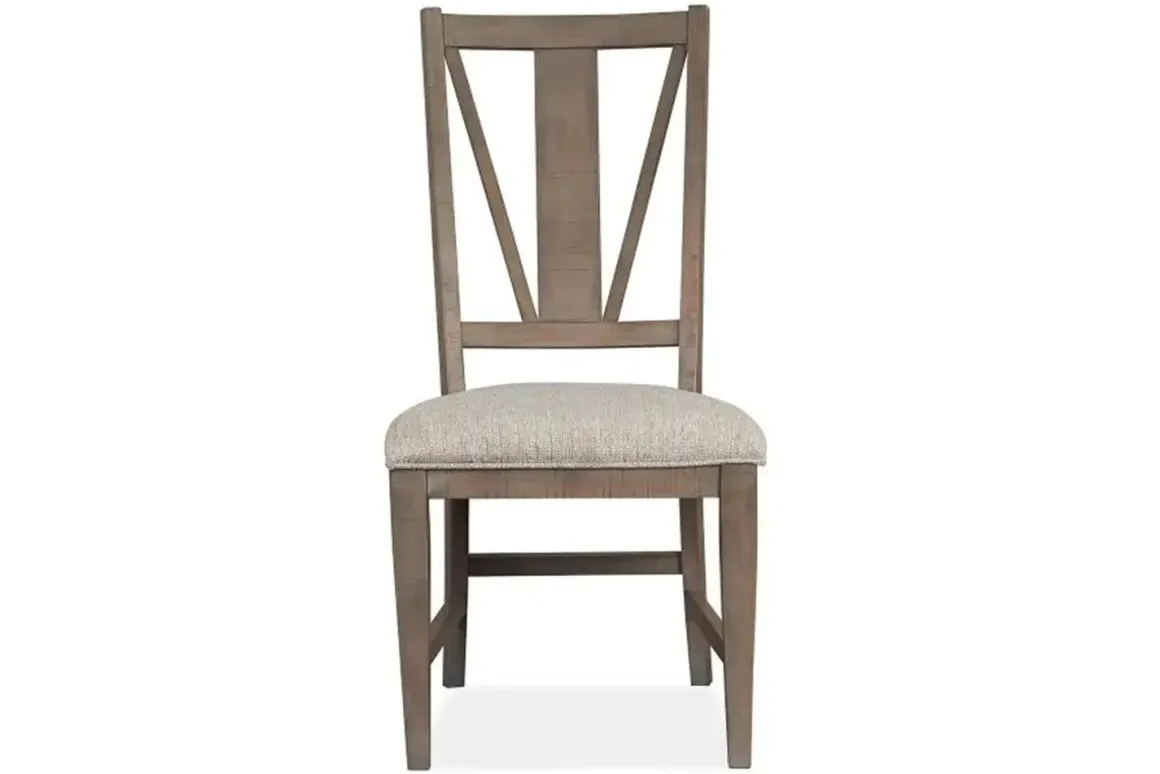 Bay Creek Side Chair In Light Gray, V-Back