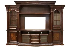 Bella 4 Piece Entertainment Center In Brown