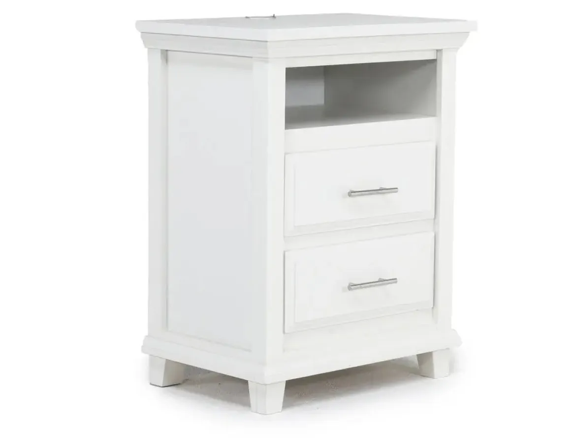 Bella Bookshelf Nightstand In White