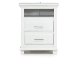 Bella Bookshelf Nightstand In White
