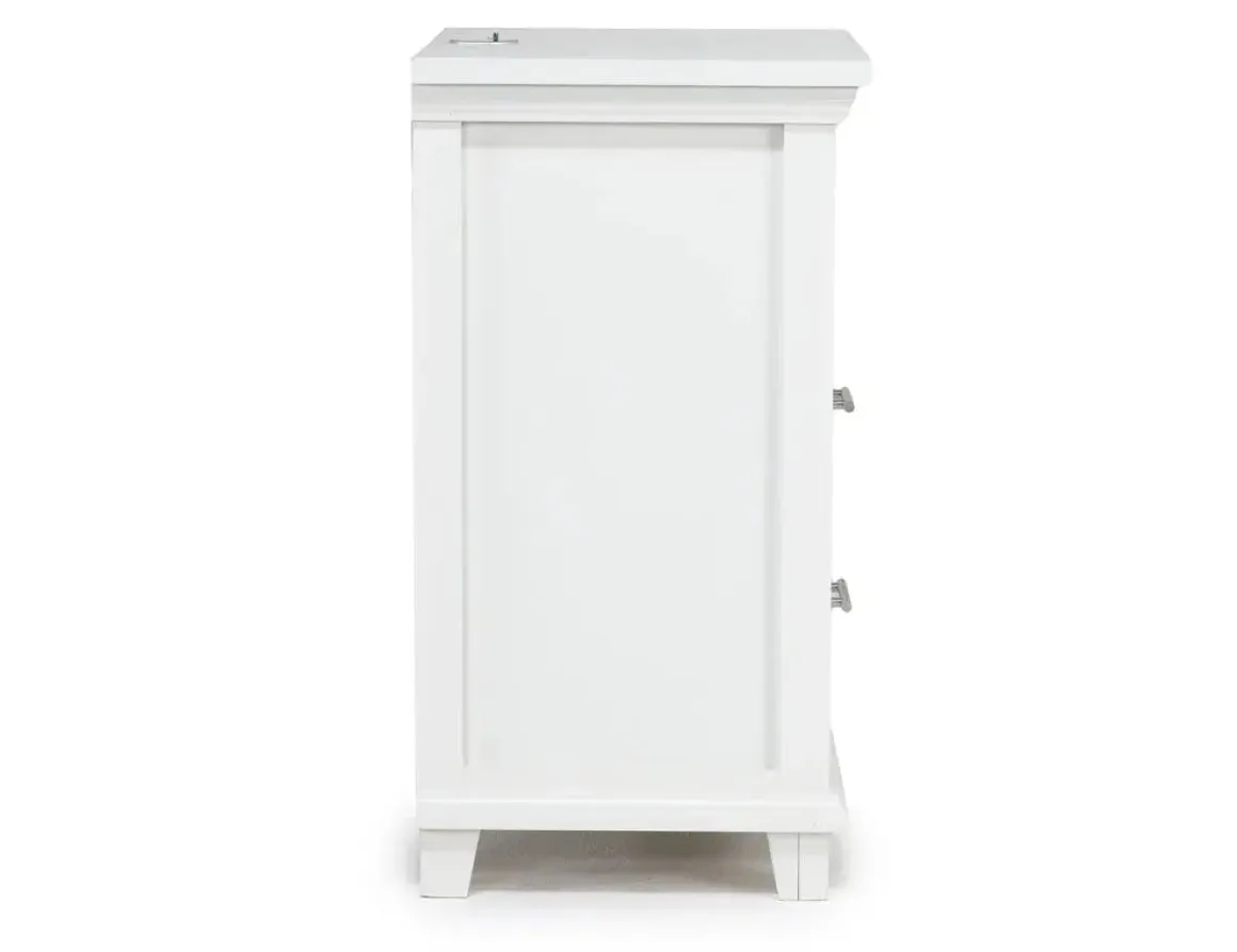 Bella Bookshelf Nightstand In White
