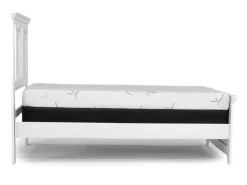 Bella Panel Bed In White, Twin