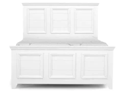 Bella Panel Bed In White, Twin