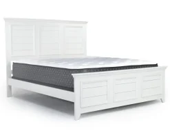 Bella Panel Bed In White, Twin
