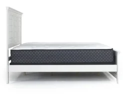 Bella Panel Bed In White, Twin