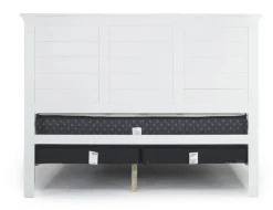 Bella Panel Bed In White, Twin
