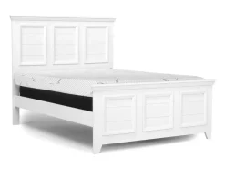 Bella Panel Bed In White, Twin