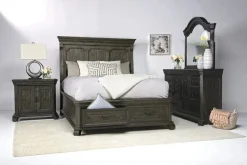 Bellamy 4 Drawer Nightstand In Charcoal