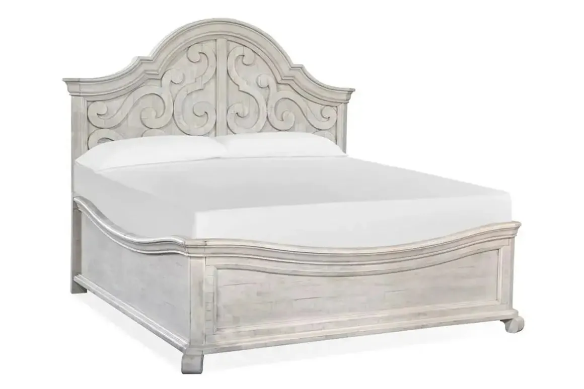 Bellamy Arch Panel Bed In Charcoal, Eastern King