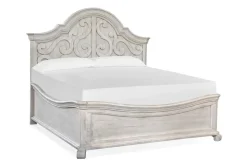 Bellamy Arch Panel Bed In Charcoal, Eastern King