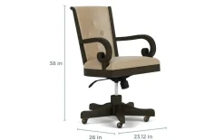 Bellamy Desk Chair In White