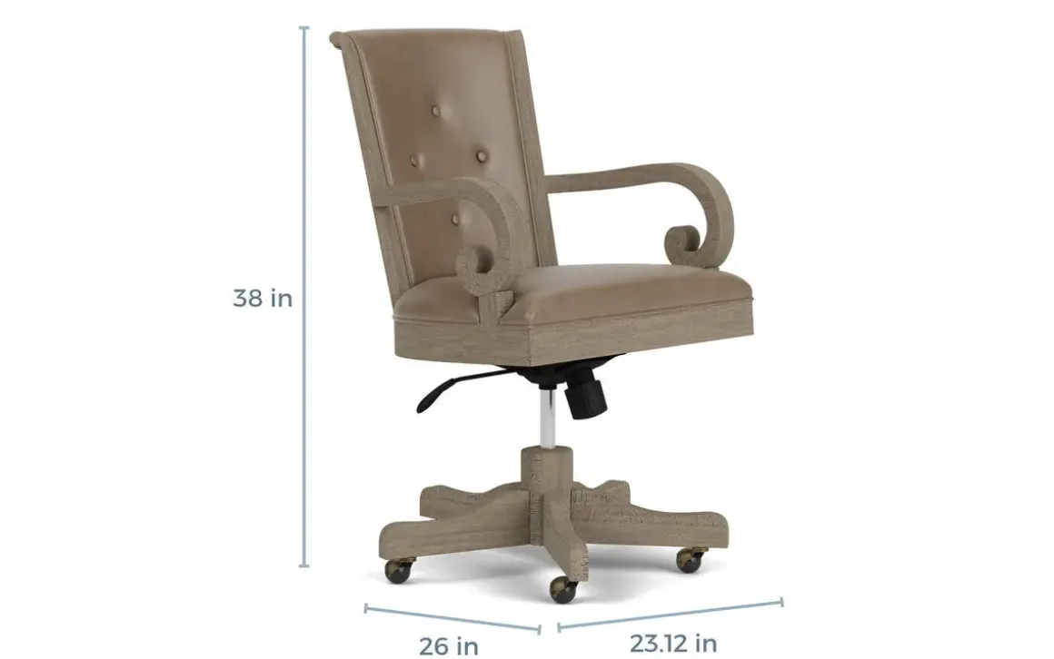 Bellamy Desk Chair In White