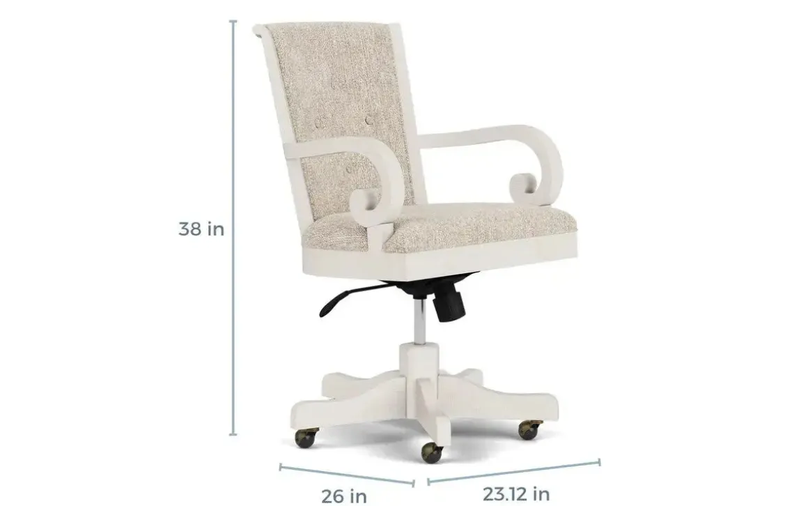 Bellamy Desk Chair In White