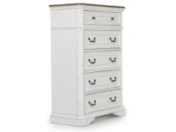 Bellevue Chest In Antique White & Walnut