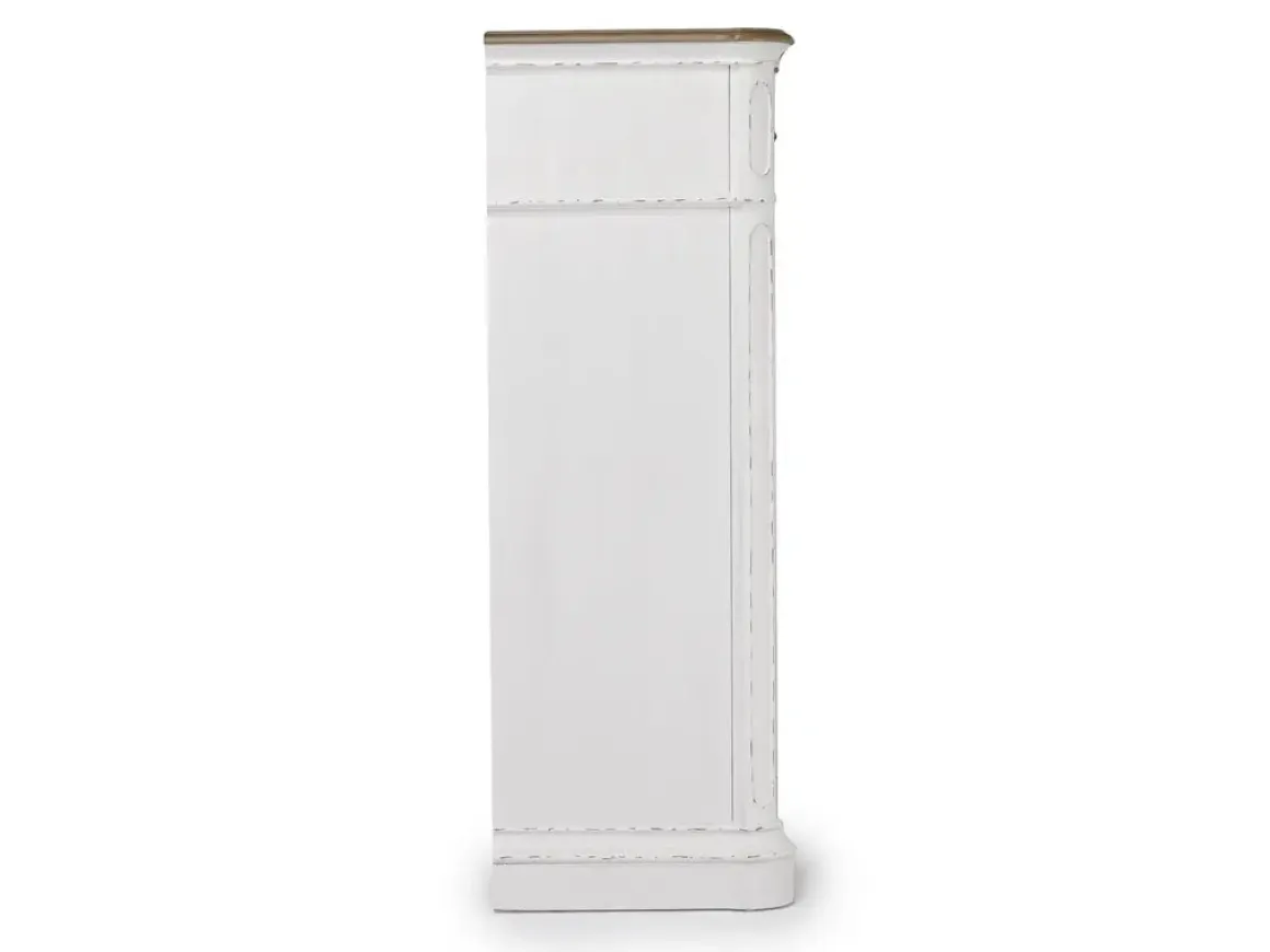 Bellevue Chest In Antique White & Walnut