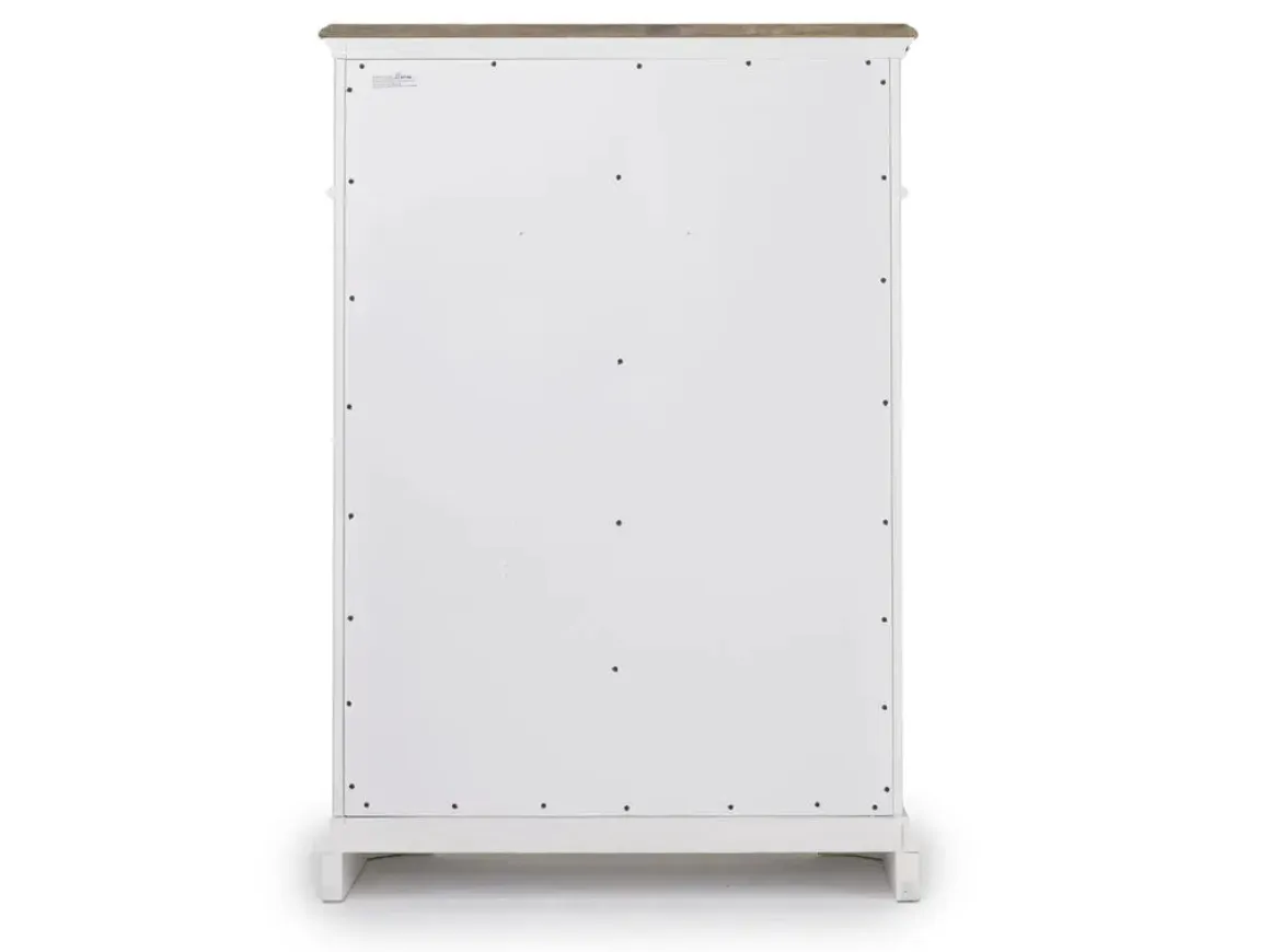 Bellevue Chest In Antique White & Walnut