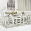 Bellevue Counter Height Dining Table & 6 Stools In Antique White