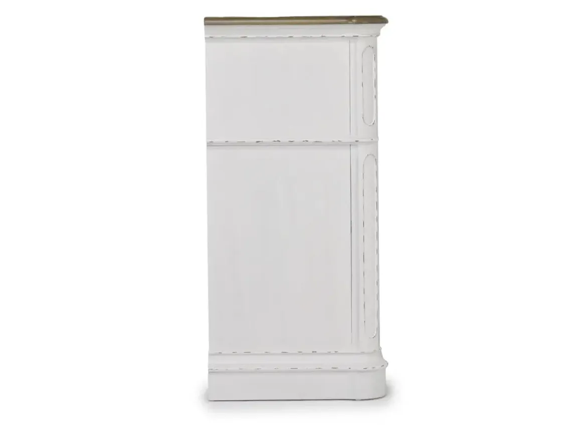 Bellevue Dresser In Antique White & Walnut