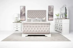 Bellevue Dresser In Antique White & Walnut