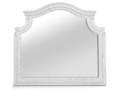 Bellevue Mirror In Antique White/ Walnut