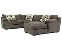 Bermuda Tux Loveseat Chaise Sectional Ii In Victory Sterling, Left Facing