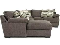 Bermuda Tux Loveseat Chaise Sectional Ii In Victory Sterling, Left Facing
