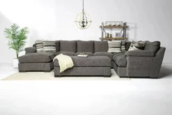 Bermuda Tux Sofa Chaise Sectional, Left Facing, Down - Custom Order