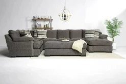 Bermuda Tux Sofa Chaise Sectional, Left Facing, Down - Custom Order