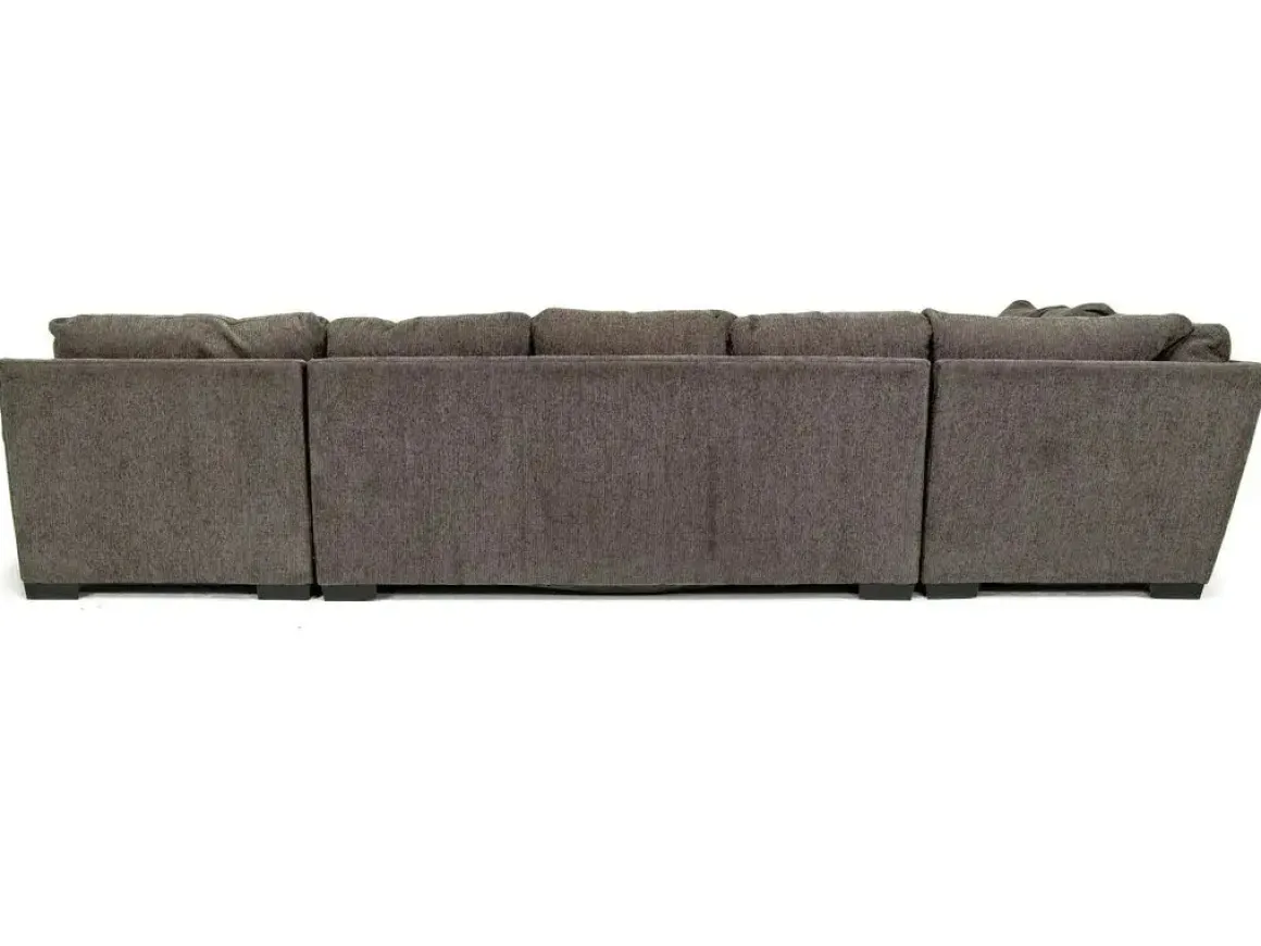 Bermuda Tux Sofa Chaise Sectional In Victory Sterling, Left Facing