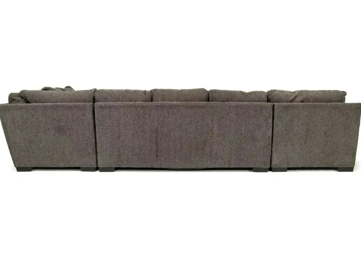 Bermuda Tux Sofa Chaise Sectional In Victory Sterling, Left Facing