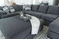 Bermuda Tux Sofa Chaise Sectional In Victory Sterling, Left Facing