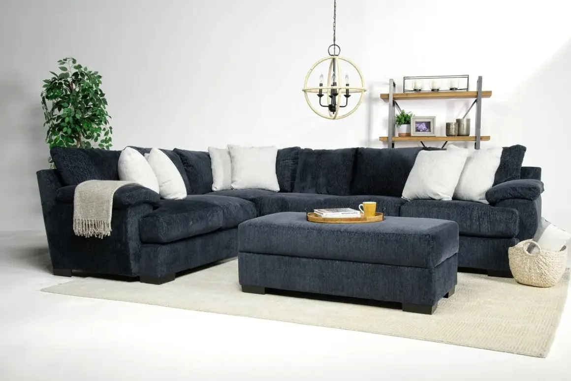 Bermuda Tux Sofa Sectional, Right Facing, Down - Custom Order